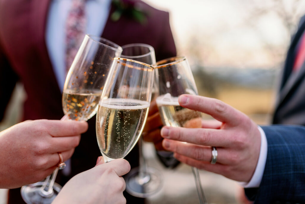 Champagne Toast at Elopement