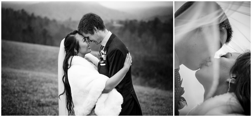 black and white bride and groom photos