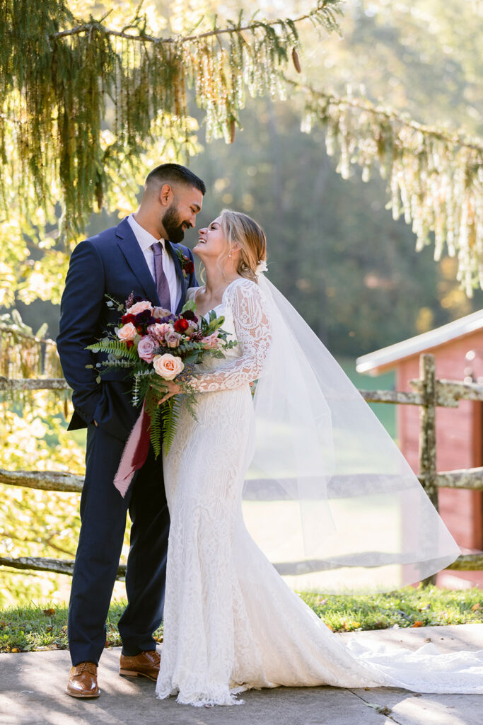 Custom fall bridal bouquet for an outdoor elopement in Asheville | All-inclusive elopement planning