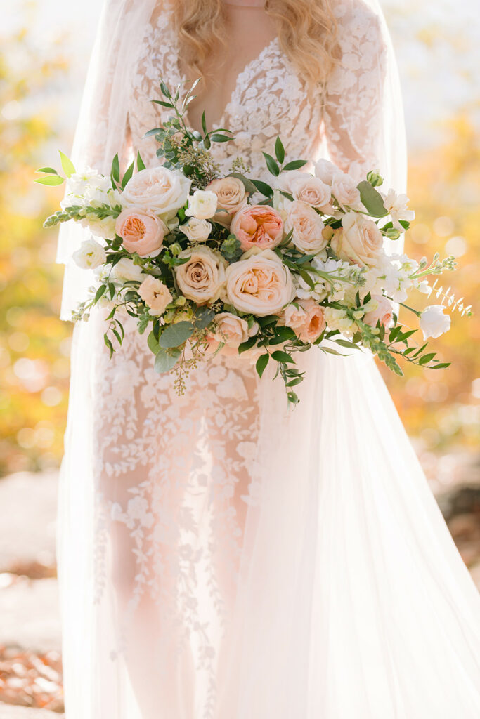 Asheville Engagement Session  by Kathy Beaver Photography at NC Arboretum in the fall with colorful leaves