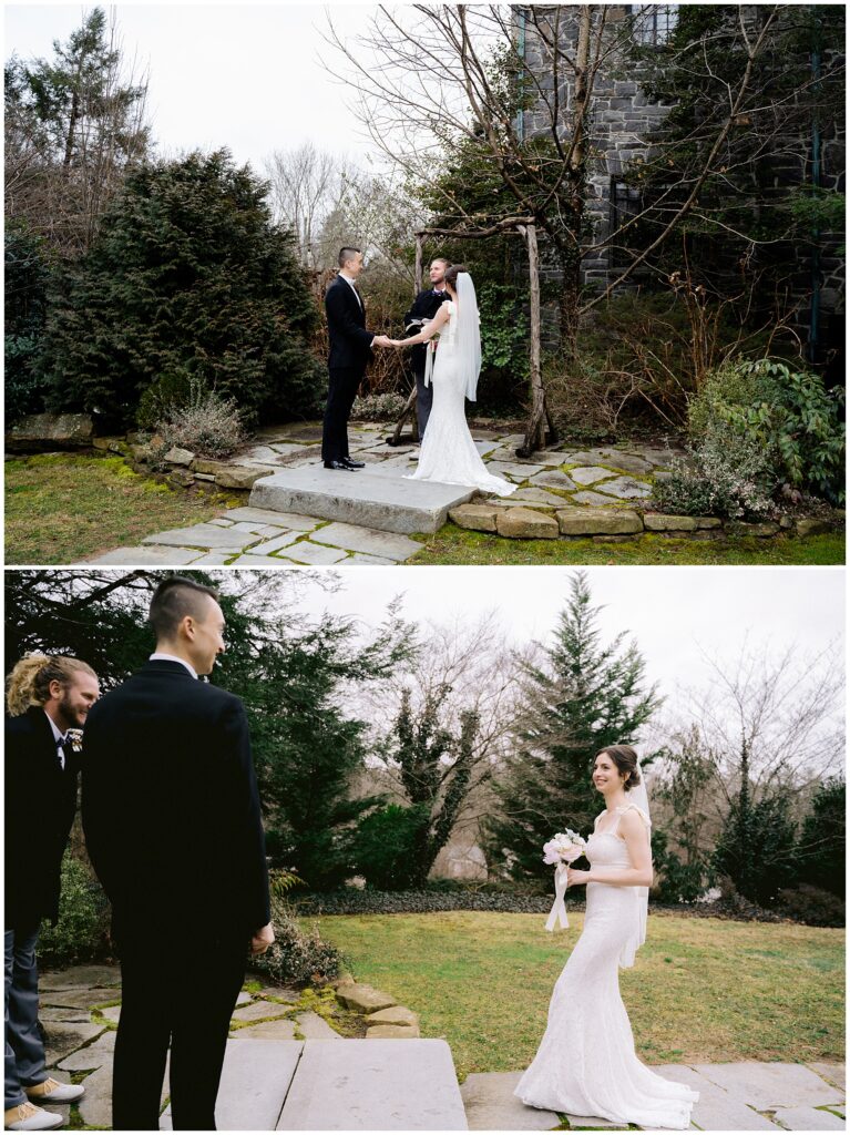 Winter elopement ceremony at Homewood in Asheville | Legacy & Legend All-Inclusive Elopement