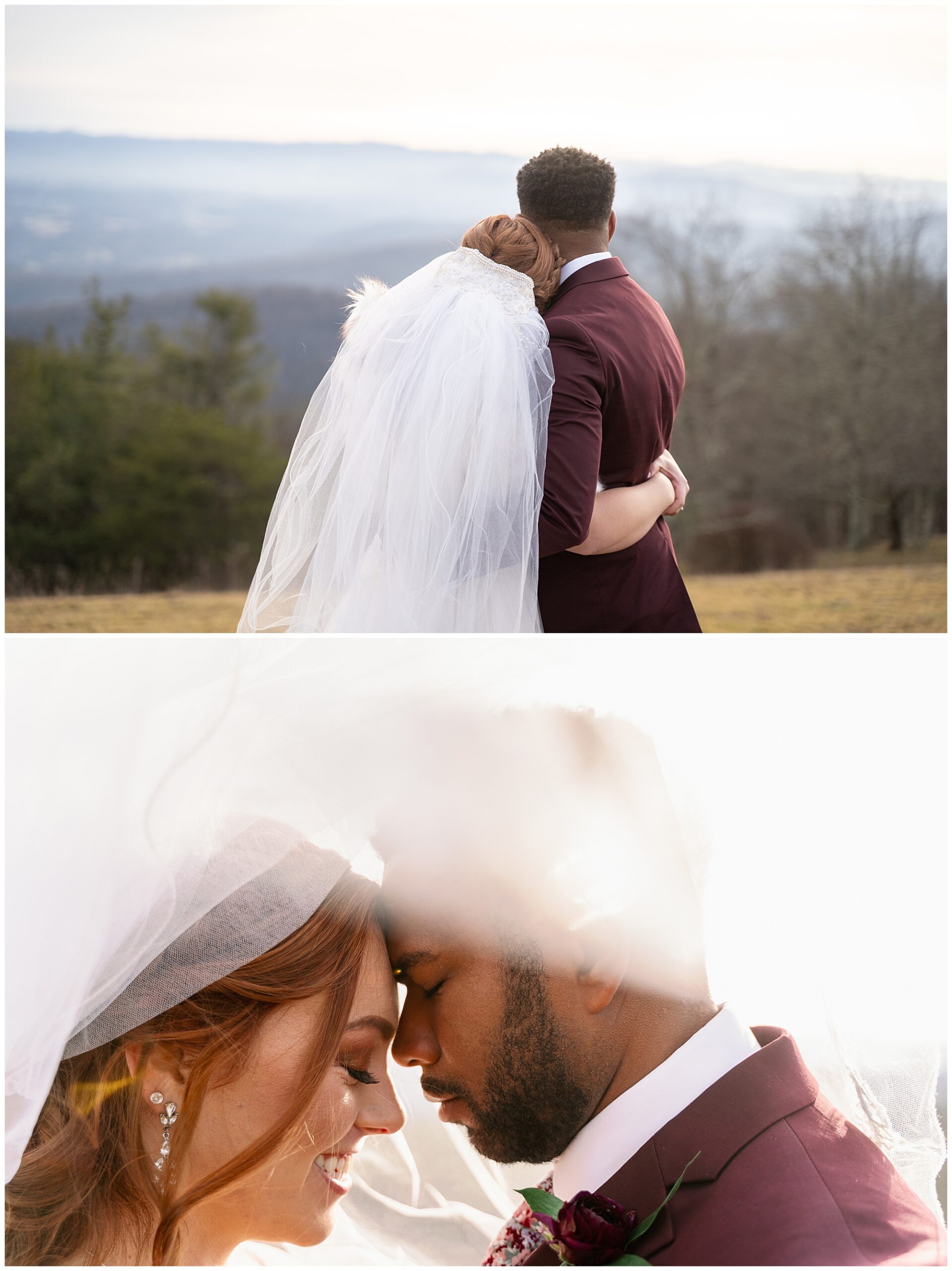 under the veil elopement photo