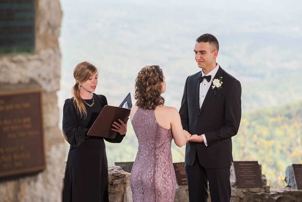 Legacy and legend officiant marries a couple at Pretty Place during their elopement.