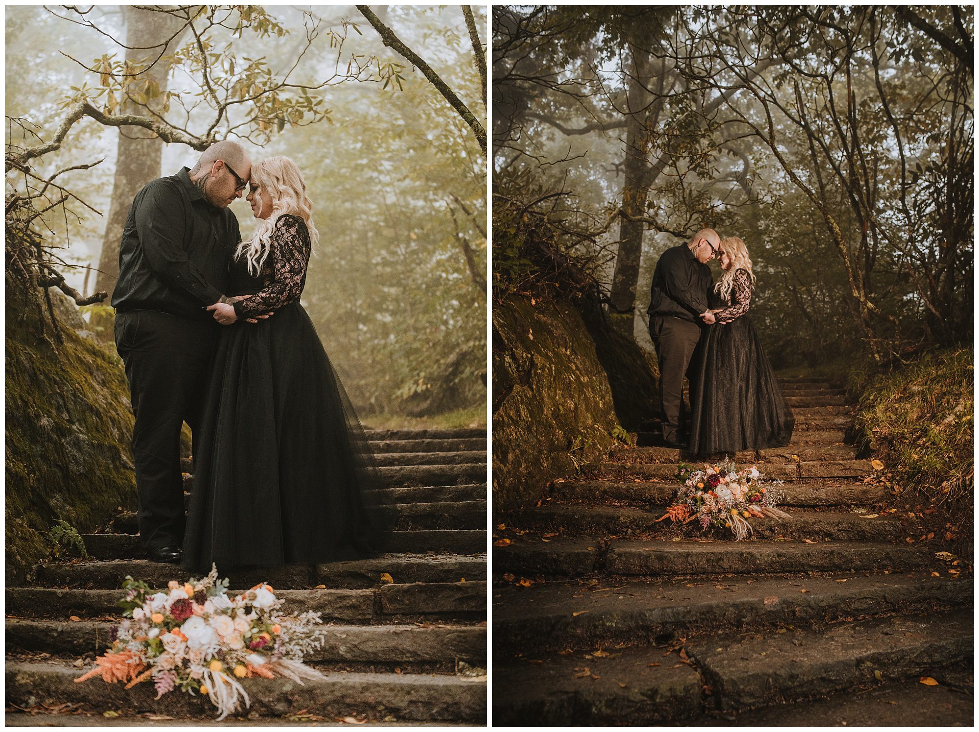 fall inspired couple portraits in Asheville