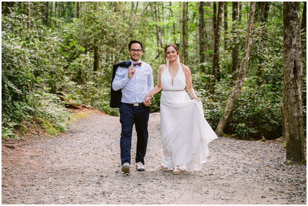 Summer elopement in Asheville, NC.