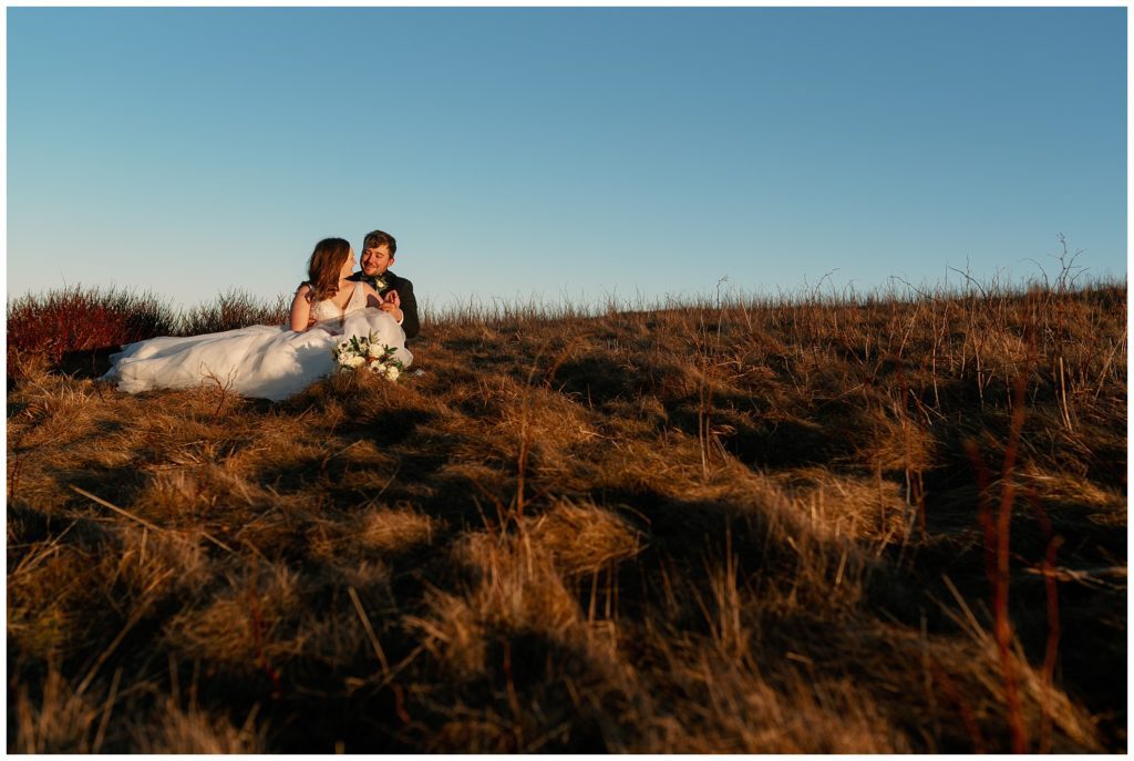 Sunset elopement at Carvers Gap