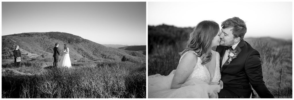 Mountain top elopement at Carvers Gap.